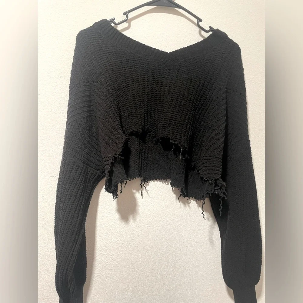 it's a cropped crocheted sweater - Picture 1 of 1